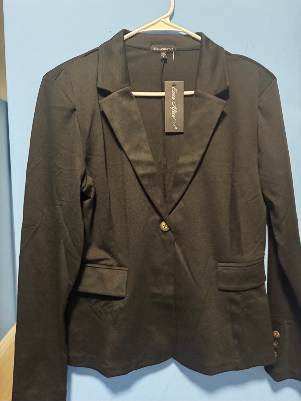 Black Women's Single-Button Blazer